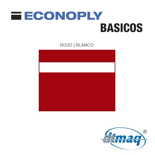 Econoply Básicos, Rojo/Blanco, x Tercio