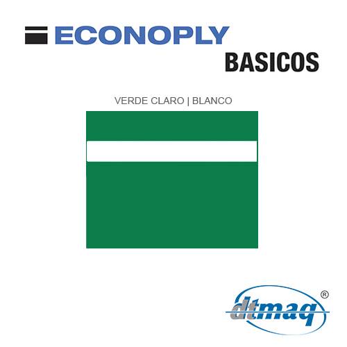 Econoply Básicos, Verde Claro/Blanco, x Tercio