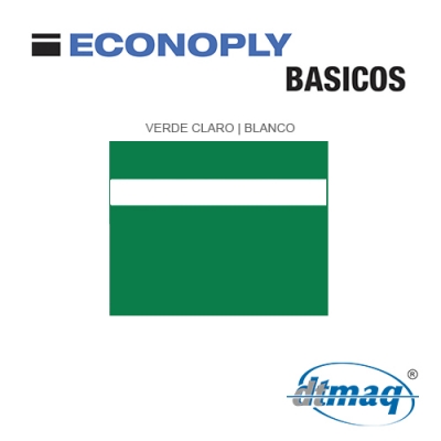 Econoply Básicos, Verde Claro/Blanco, x Plancha