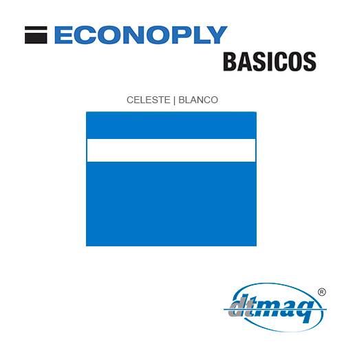 Econoply Básicos, Celeste/Blanco, x Plancha