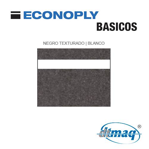 Econoply Básicos, Negro Texturado/Blanco, x Plancha