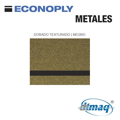 Econoply Metales, Dorado Texturado/Negro, x Tercio