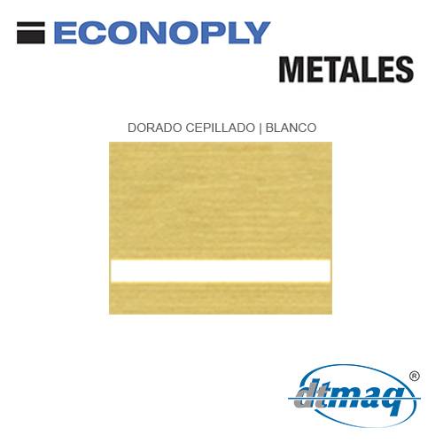 Econoply Metales, Dorado Cepillado/Blanco, x Plancha