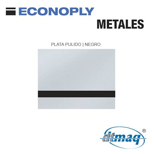 Econoply Metales, Plata Pulido/Negro, x Tercio