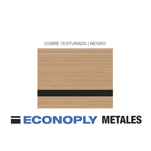 Econoply Metales, Cobre Cepillado/Negro, x Plancha