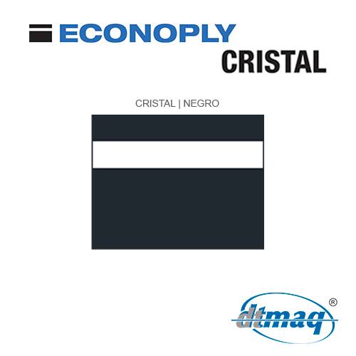 Econoply Cristal, Cristal/Negro, Grabable por detrás, x Plancha