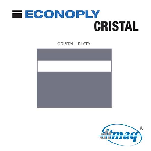 Econoply Cristal, Cristal/Plata, Grabable por detrás, x Tercio