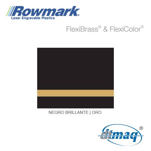 Rowmark FlexiBrass Negro Brillante/Oro, Tercio