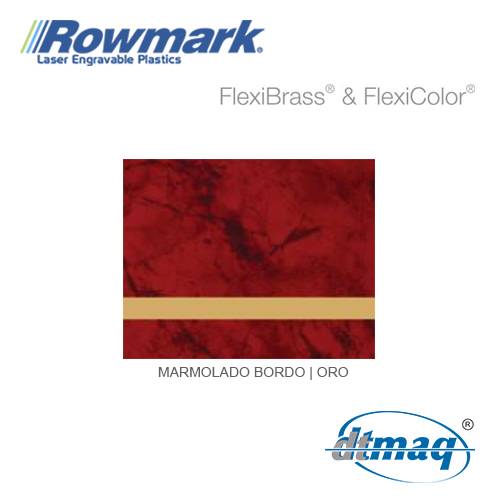 Rowmark FlexiBrass Marmolado Bordó/Oro, plancha