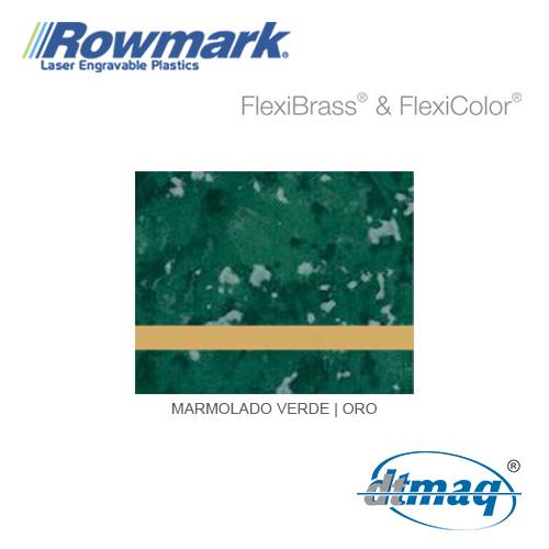 Rowmark FlexiBrass Marmolado Verde/Oro, plancha