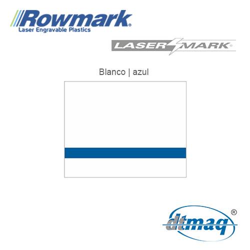 Rowmark LaserMark Blanco/Azul, Tercio