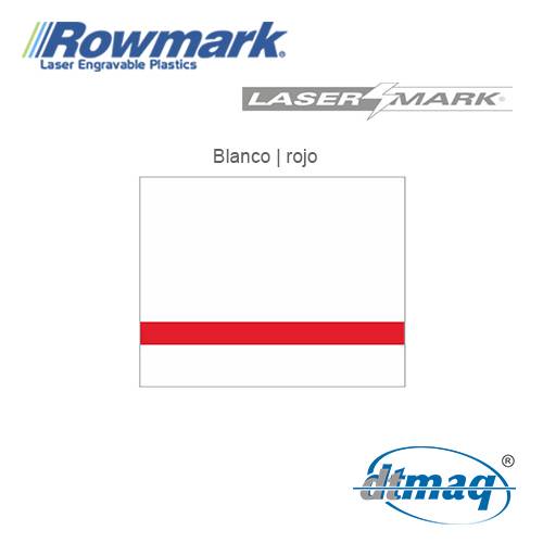 Rowmark LaserMark Blanco/Rojo, Tercio