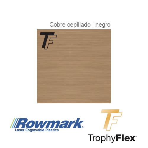 Rowmark TrophyFlex Cobre Cepillado/Negro autoadhesivo, x Paquete