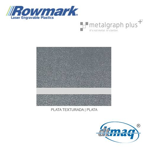 Rowmark MetalGraph Plus Plata Texturado/Plata, Tercio