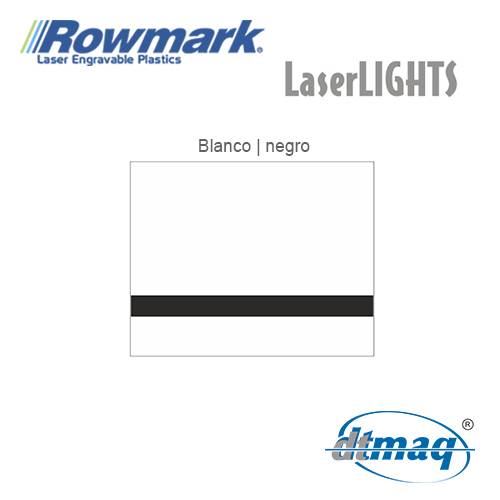 Rowmark LaserLIGHTS Blanco/Negro autoadhesivo, x Paquete
